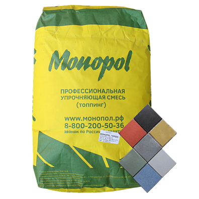 Monopol TOP 200 корундовый топпинг для бетона (цвет: цветной; фасовка: 25 кг)